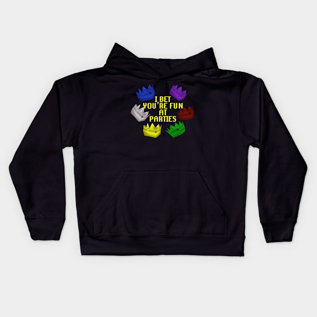 I Bet You're Fun at Parties Kids Hoodie by Forsakendusk